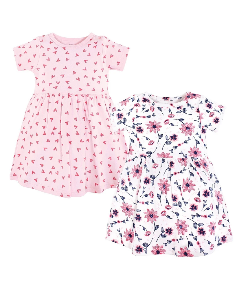 Hudson Baby Girls Cotton Dresses, Botanical, 9-12 Months