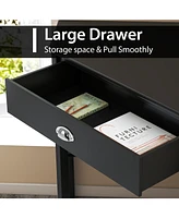 Corner Wooden Piece Laptop Computer Desk