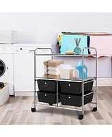 4 Drawers Shelves Rolling Storage Cart Rack