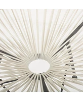 Modern Rattan Side Table with Tempered Glass Top for Outdoor and Indoor Use