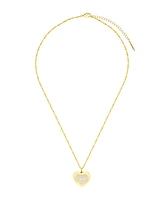 Unwritten Mother of Pearl Diamond Cut Heart Nana Necklace