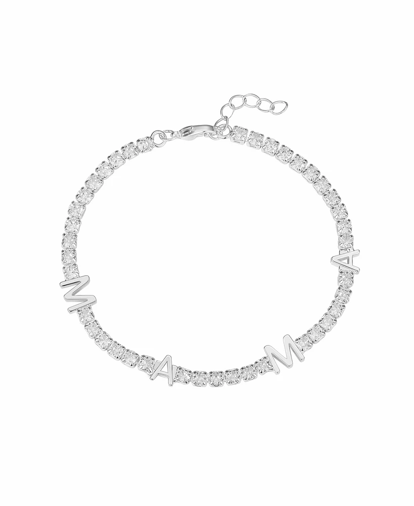 Unwritten Cubic Zirconia Mama Tennis Bracelet