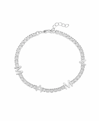 Unwritten Cubic Zirconia Mama Tennis Bracelet