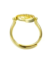 Unwritten Cubic Zirconia and Mother of Pearl Moon Sun Bypass Ring