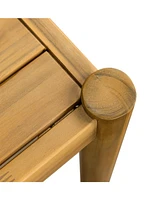 Spacious and Durable Acacia Wood Dining Table for Gatherings and Enjoyable Dining Experiences