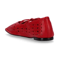 Sway Slit Leather Ballet Flats