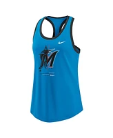 Nike Women's Blue Miami Marlins Tech Tri-Blend Tank Top