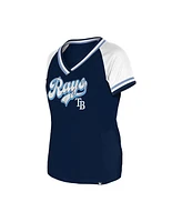 New Era Women's Navy Tampa Bay Rays Gameday Raglan V-Neck T-Shirt