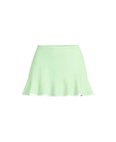 Lands' End Plus Pique Ruffle Hem Mini Swim Skirt