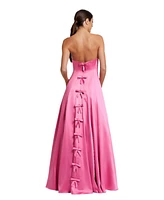 Mac Duggal Women's Satin Strapless Ballgown With Bow Details