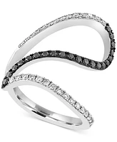 Effy Black and White Diamond Ring (5/8 ct. t.w.) in 14k White Gold
