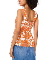 Vince Camuto Women's Printed Square-Neck Sleeveless Top