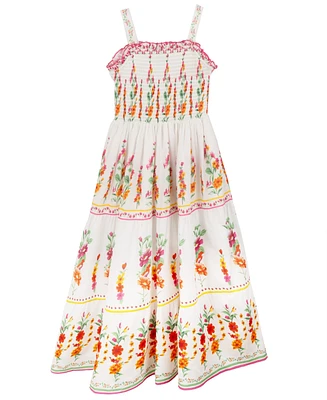 Rare Editions Big Girls Tropic Floral Print Maxi Dress