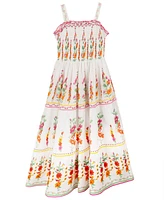 Rare Editions Big Girls Tropic Floral Print Maxi Dress