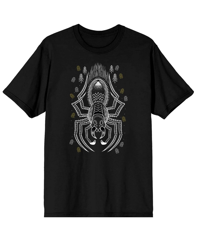 Harry Potter Men's the Chamber of Secrets Spider Aragog Black Graphic Tee - 3XL