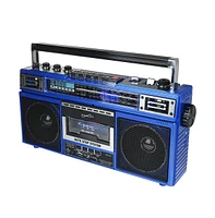 Retro 4-Band Radio and Cassette Player with Bluetooth