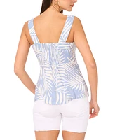 Vince Camuto Women's Printed Square-Neck Sleeveless Top