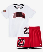 Jordan Little Boys Play-Off Logo T-Shirt & Shorts Set