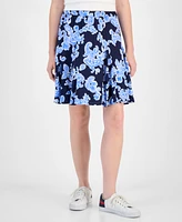 Tommy Hilfiger Women's Printed Godet Pull-On Skirt
