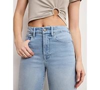 Good American Women's Waist Palazzo Crop Light Compression Jeans
