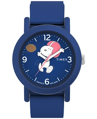 Timex Unisex Analog Blue Nylon Strap Watch, 40mm