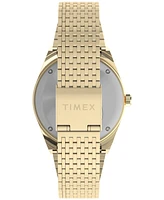 Timex Men's Analog Gold-Tone Stainless Steel Watch, 38mm