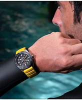 Timex Men's Analog Yellow Rubber Strap Watch, 41mm