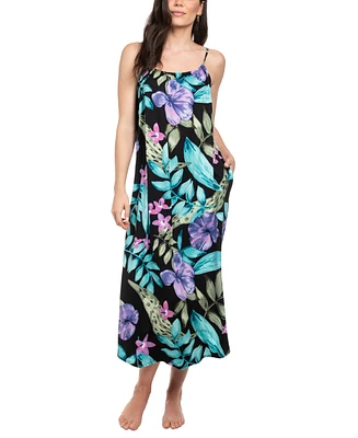 Linea Donatella Women's Rachidah Floral Maxi Nightgown