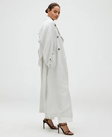 Calvin Klein Women's Relaxed Double-Breasted Trench Coat