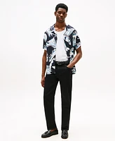 Tommy Hilfiger Men's Regular-Fit Leaf-Print Camp Shirt