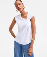 I.n.c. International Concepts Women's Twist-Front Cotton Tank Top, Exclusively at Macy's