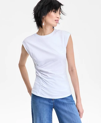 I.n.c. International Concepts Women's Side-Cinched Cotton Tank Top, Exclusively at Macy's