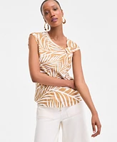 I.n.c. International Concepts Women's Twist-Front Cotton Tank Top, Exclusively at Macy's