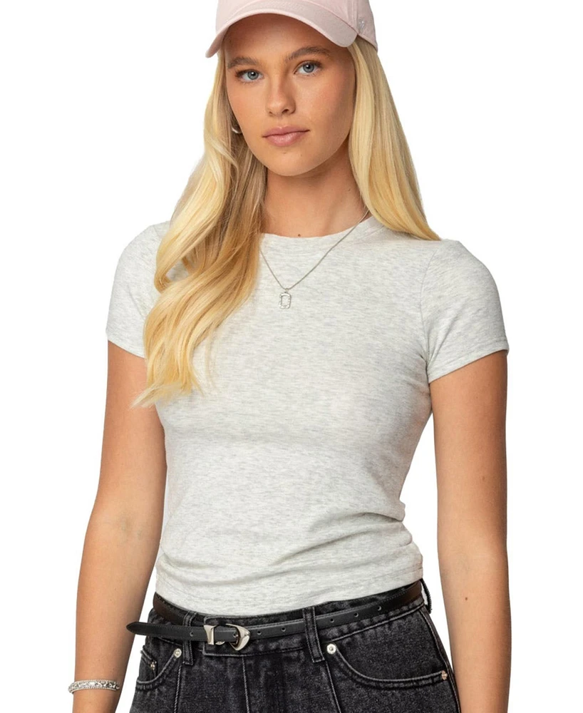 Edikted Women's Daphney Ribbed T Shirt