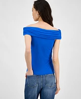 I.n.c. International Concepts Women's Printed Off-The-Shoulder Top, Exclusively at Macy's