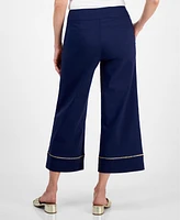 Jm Collection Women's Metallic-Trim Pull-On Capri Pants, Exclusively at Macy's