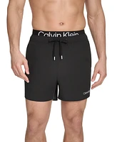 Calvin Klein Men's Logo Elastic Waist Modern Euro 5" Volley Swim Trunks