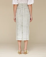 Avec Les Filles Women's Denim Midi Skirt