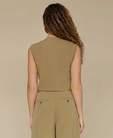 Avec Les Filles Women's Cropped Boxy Vest