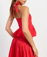 En Saison Women's Payton Peplum Top