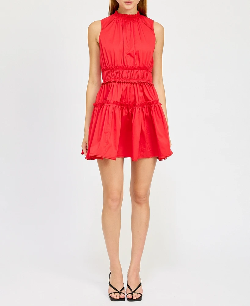 En Saison Women's Payton Bow-Back Mini Dress