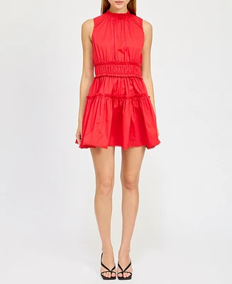 En Saison Women's Payton Bow-Back Mini Dress