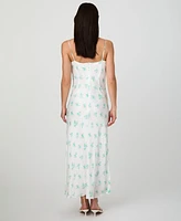 French Connection Women's Anna Fleur Satin Cowlneck Dress