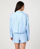 French Connection Women's Lorenzo Striped Cropped Shirt