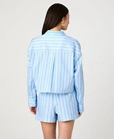 French Connection Womens Lorenzo Striped Cropped Shirt Lorenzo Striped Shorts
