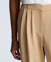 Kenneth Cole Women's Tipped Wide-Leg Pleated Pants