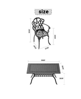 7pc Cast Aluminum Patio Set w/ Cushions