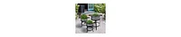 3-Piece Galvanized Metal Planter Set – Round Tub Design with Iron Stands
