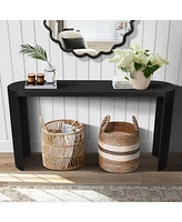 60" Entryway Table with Curved Legs (Black)