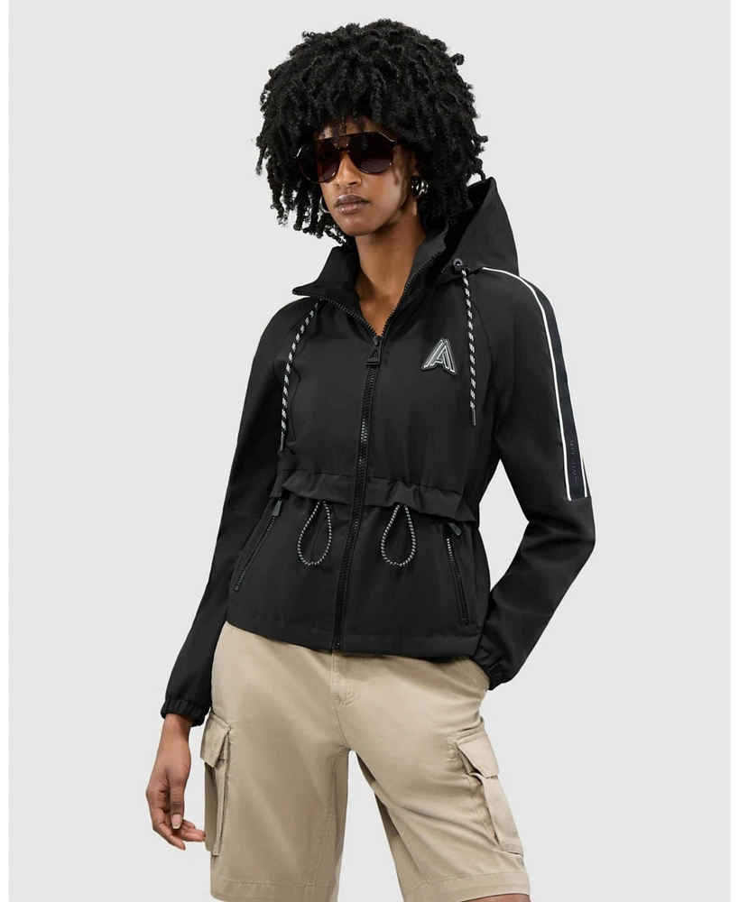 Alpenhaus Women's Enneth Hooded Windbreaker with Adjustable waist